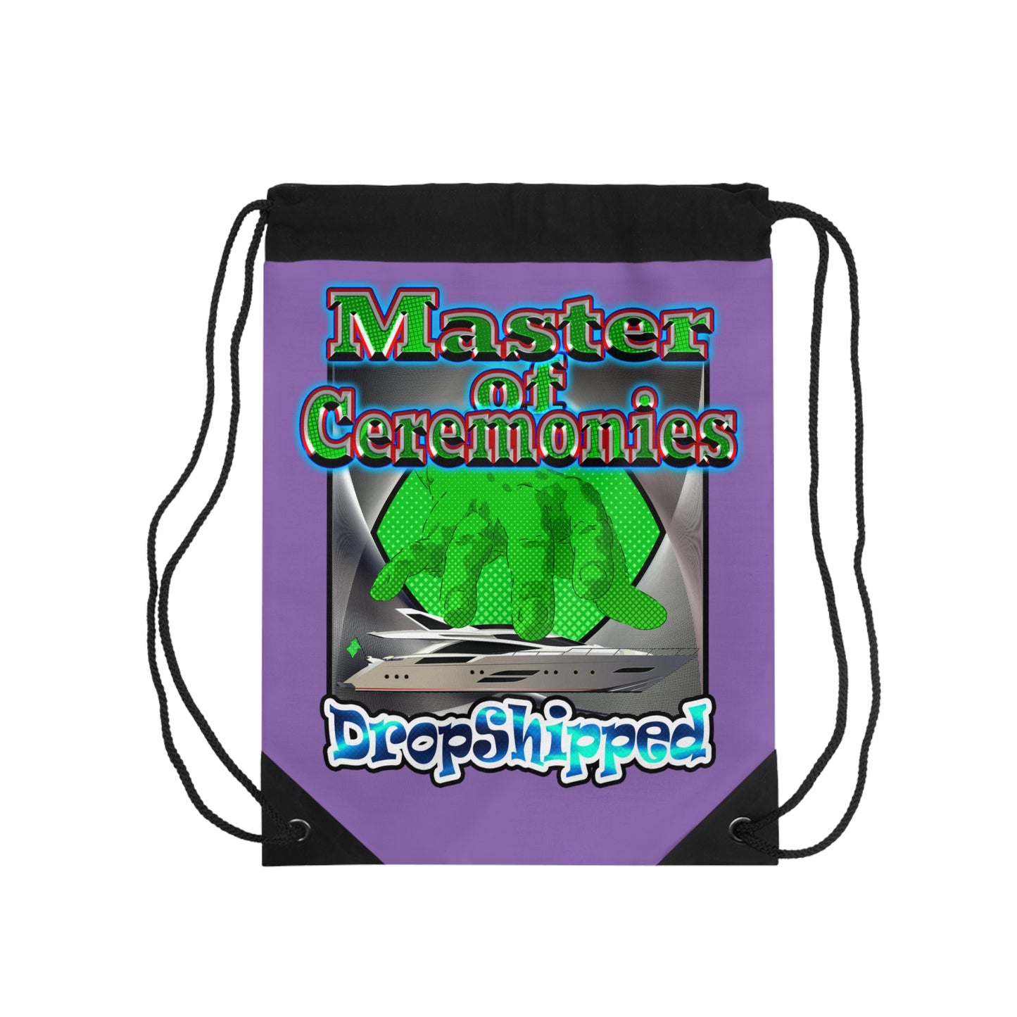 logo - Drawstring Bag (light purple)