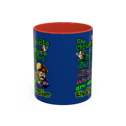 christmas spirits of boston - Accent Mug (dark blue)