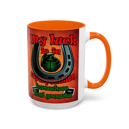my luck - Accent Mug (burnt orange)