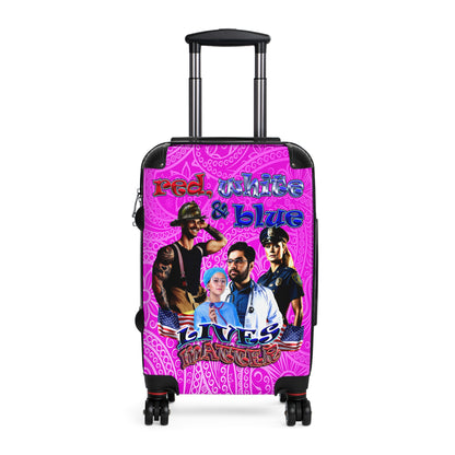 rw&b lives matter - Suitcase (pink swirl)