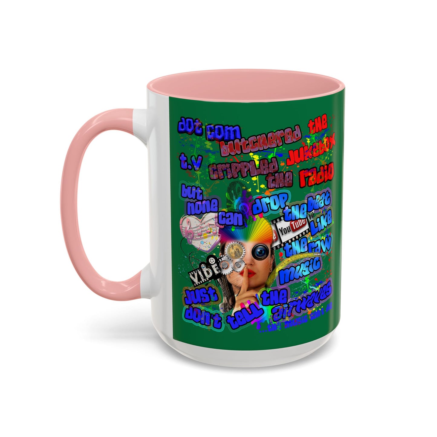 drop the beat - Accent Mug (dark green)