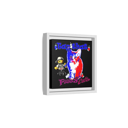 tag that - framed canvas art (black)