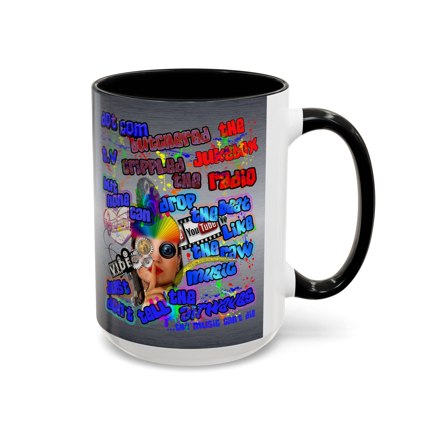 drop the beat - Accent Mug (brushed nickel)