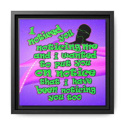 noticed you noticing - framed canvas art (purple-pink wave)