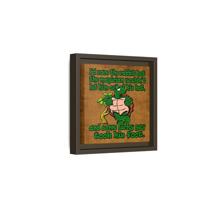 turtle race - framed canvas art (brown papyrus)