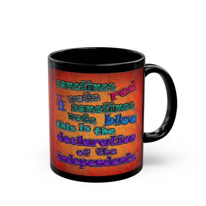 declaration of the independents - Black Mug (burnt orange)