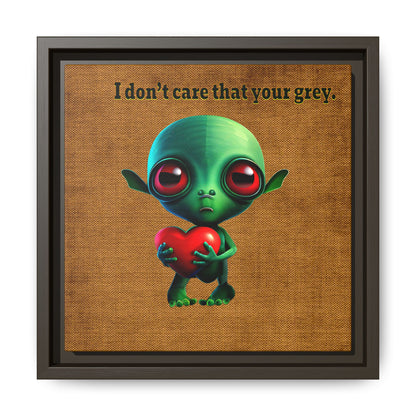 I don't care that your grey - framed canvas art (brown papyrus)