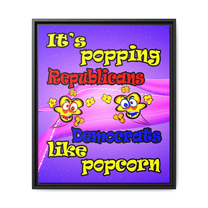 popping like popcorn - framed canvas art (purple-pink wave)