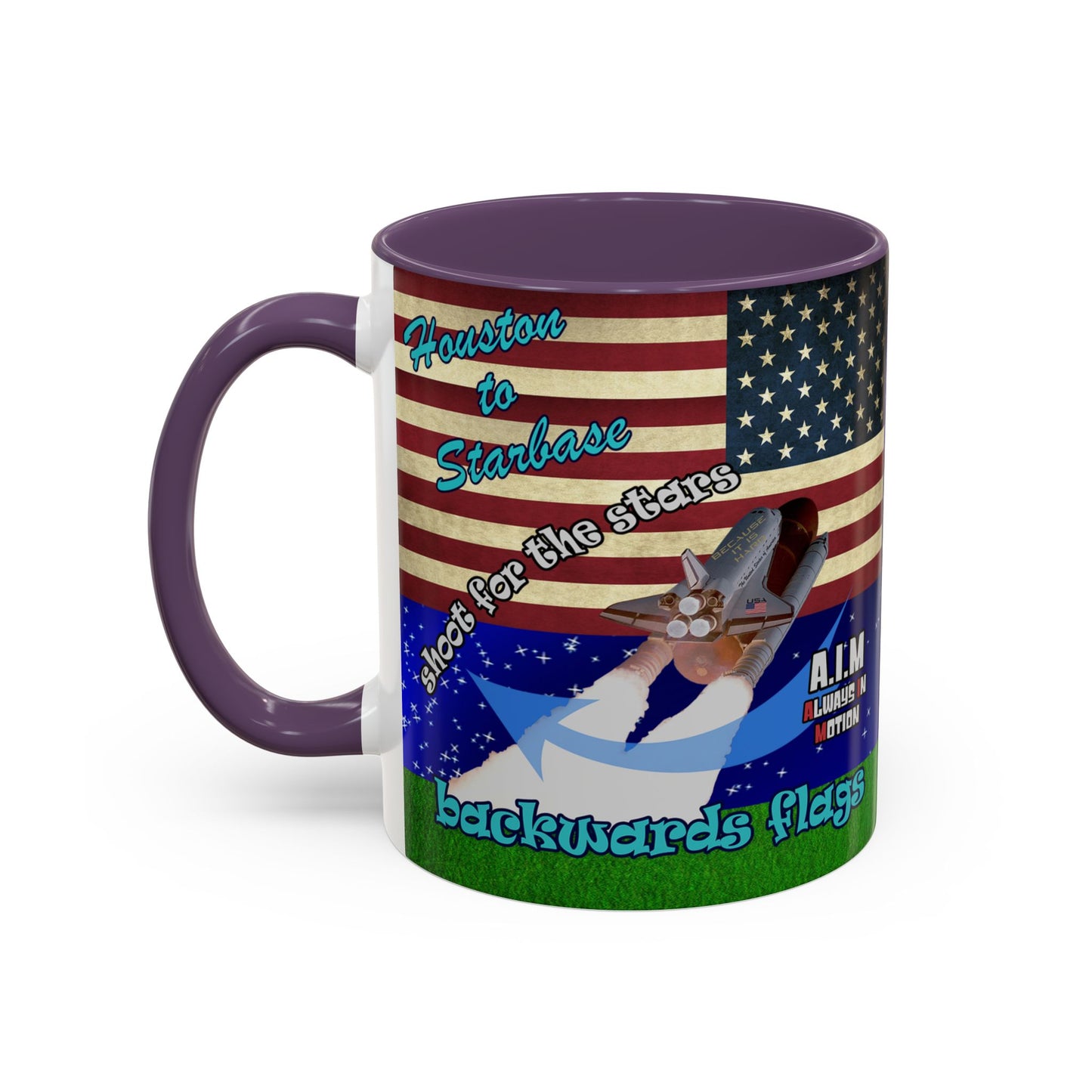 shoot for the stars - Accent Mug ('snoops' background)