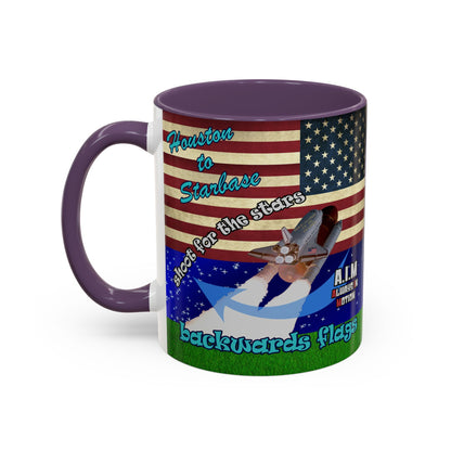 shoot for the stars - Accent Mug ('snoops' background)