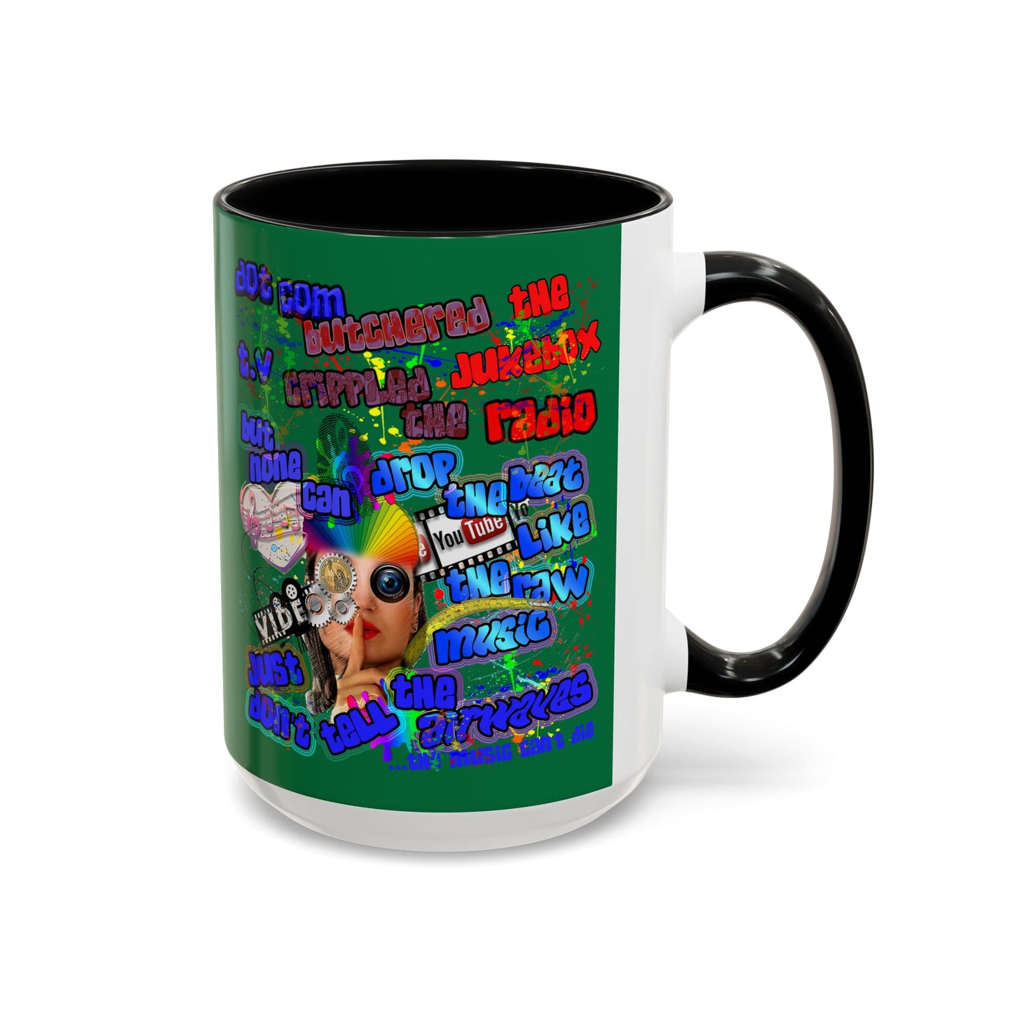 drop the beat - Accent Mug (dark green)