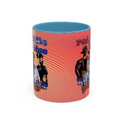 rw&b lives matter - Accent Mug (yellow-orange wave)