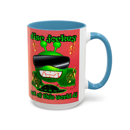 disc jockey - Accent Mug (yellow-orange wave)