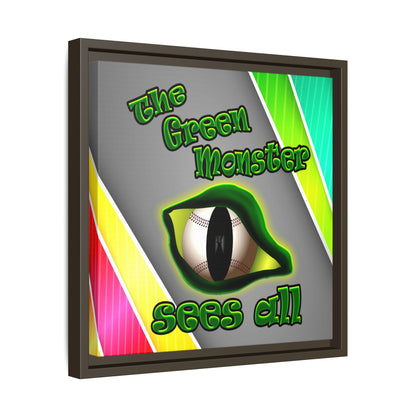 green monster - framed canvas art (rainbow split)