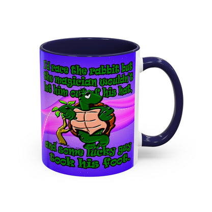 turtle race - Accent Mug (purple-pink wave)