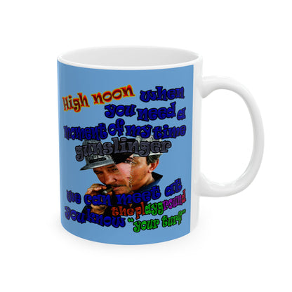 high noon - White Mug (light blue)