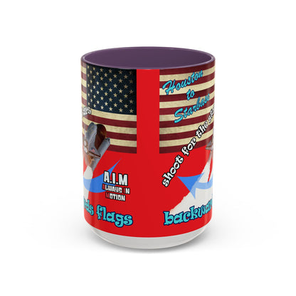 shoot for the stars - Accent Mug (red)