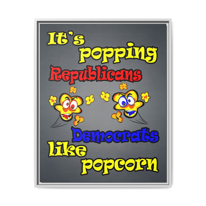 popping like popcorn - framed canvas art (grey-light grey)