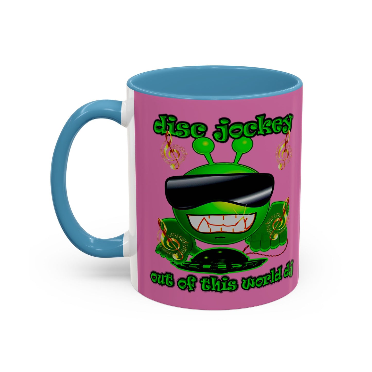 disc jockey - Accent Mug (light pink)