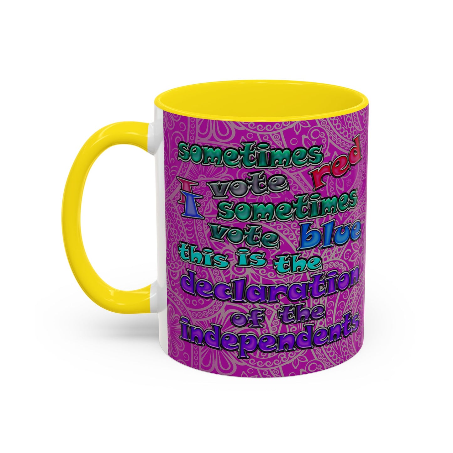 declaration of the independents - Accent Mug (pink swirl)