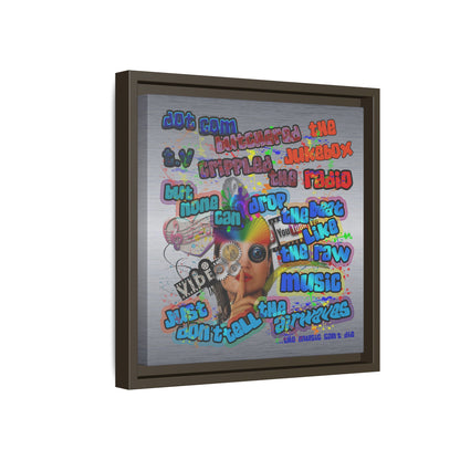 drop the beat - framed canvas art (brushed nickel)