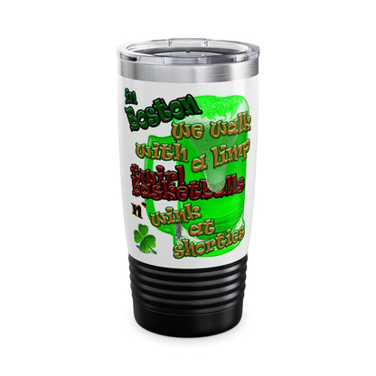 celtics logo - Ringneck Tumbler, 20oz (white)