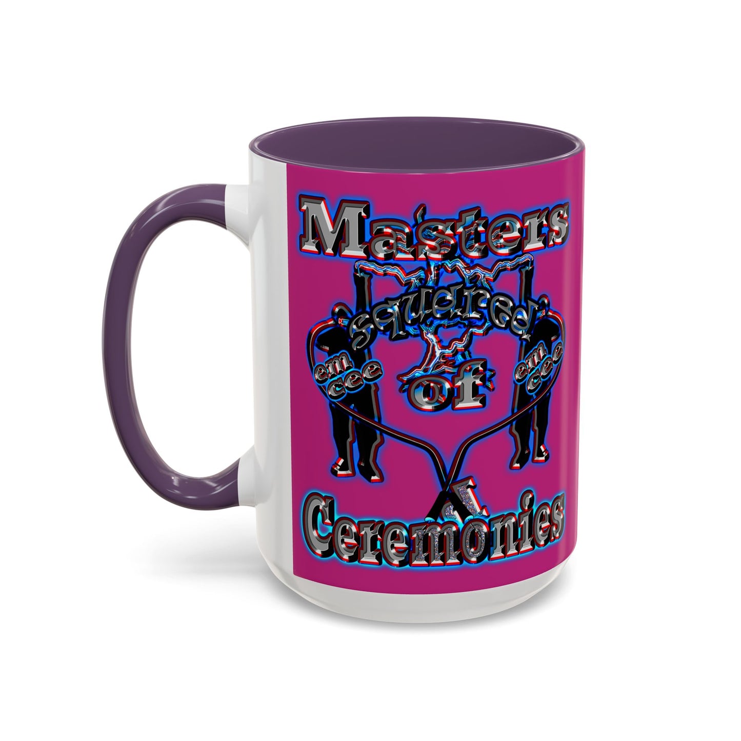 em cee squared - Accent Mug (pink)