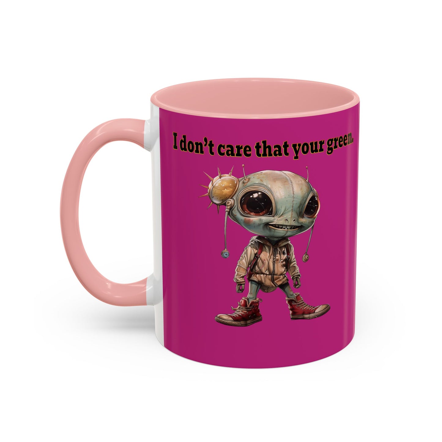 I don't care that your grey - Accent Mug (pink)