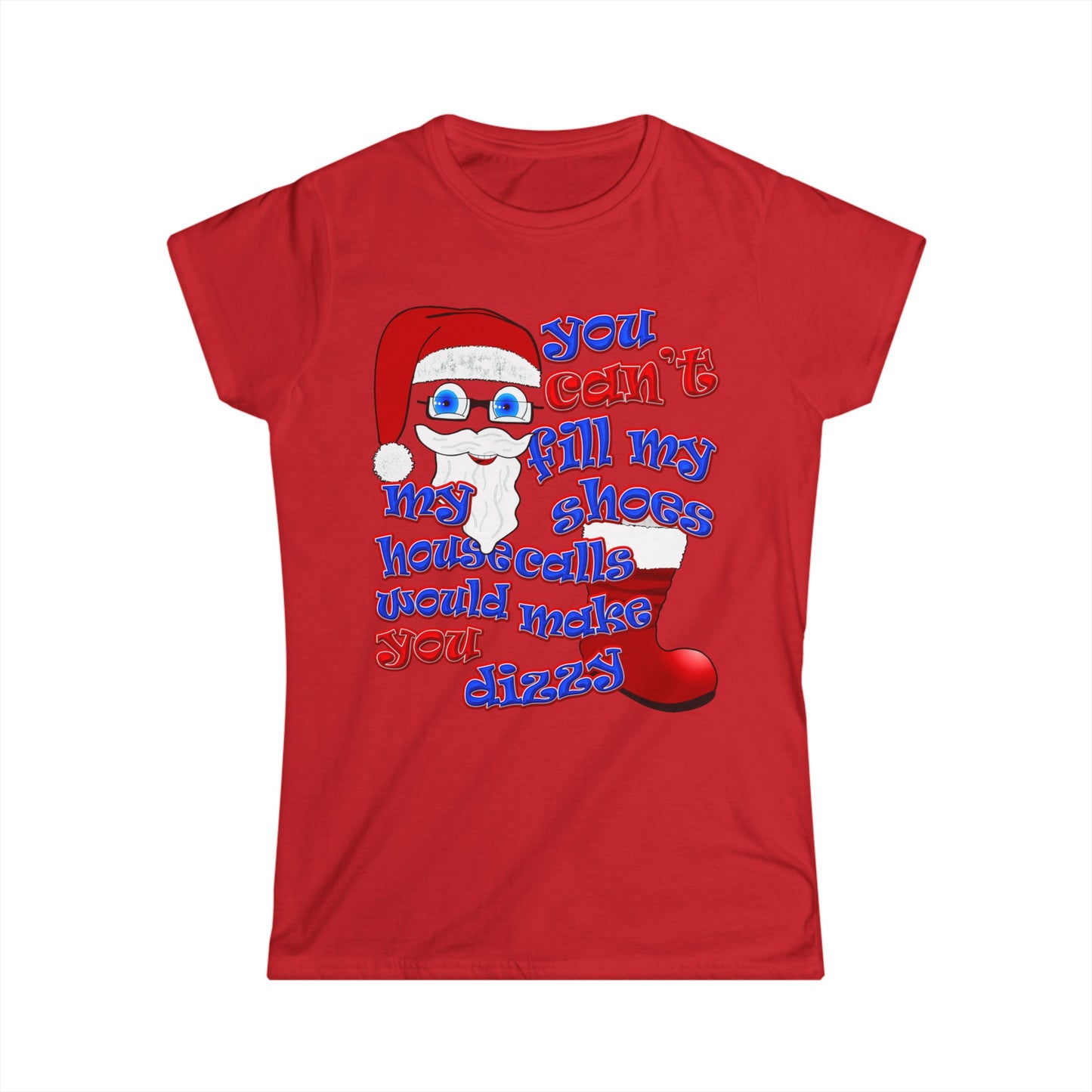 santa's shoes - Women's Softstyle Tee