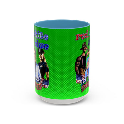 rw&b lives matter - Accent Mug (logo green)