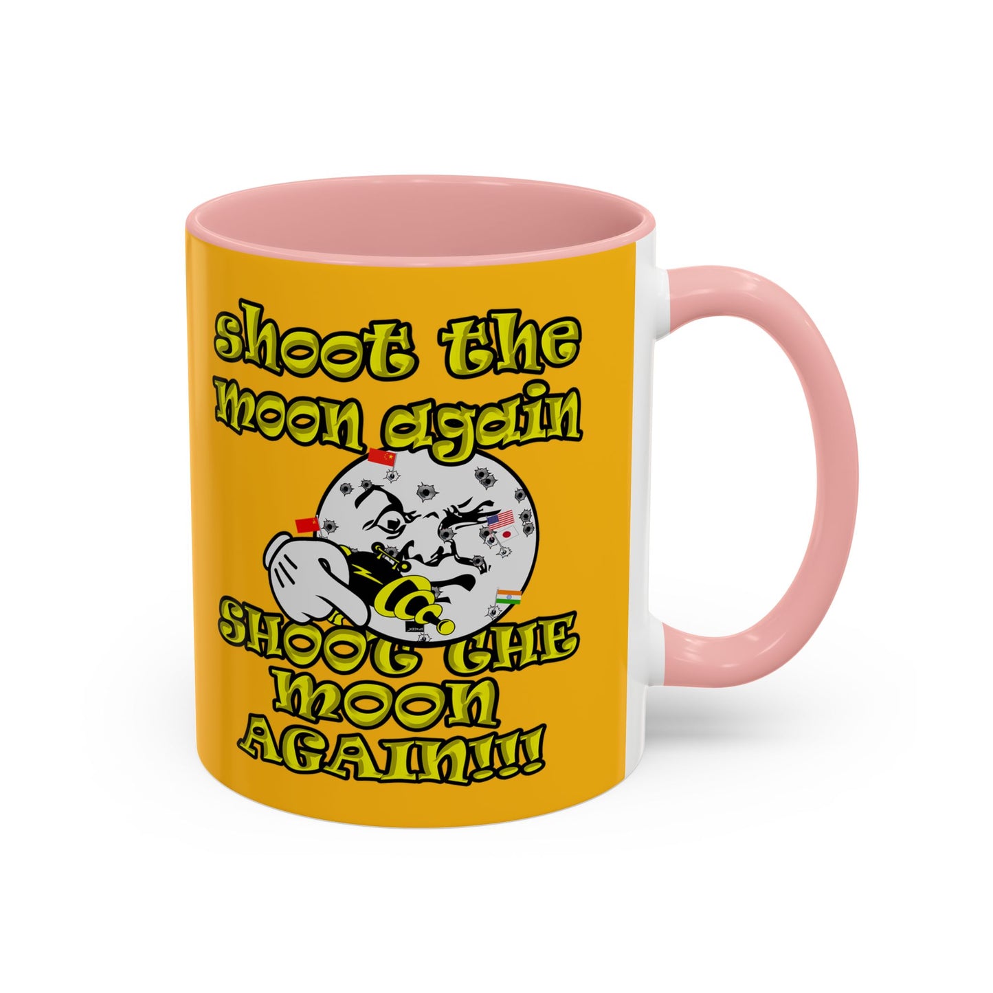 shoot the moon again - Accent Mug (yellow)