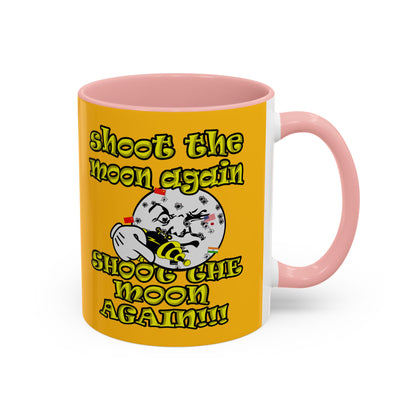 shoot the moon again - Accent Mug (yellow)