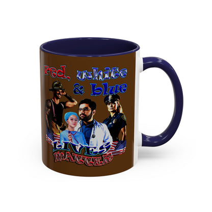 rw&b lives matter - Accent Mug (brown)