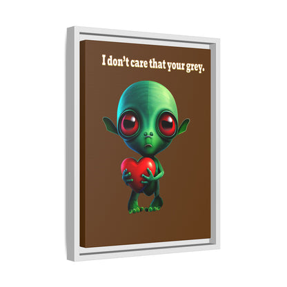 I don't care that your grey - framed canvas art (brown)