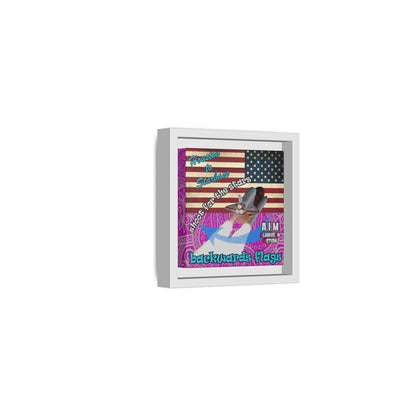 shoot for the stars - framed canvas art (pink swirl)