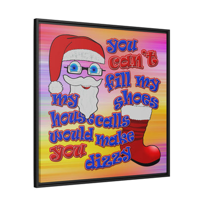 santa's shoes - framed canvas art (color blur)