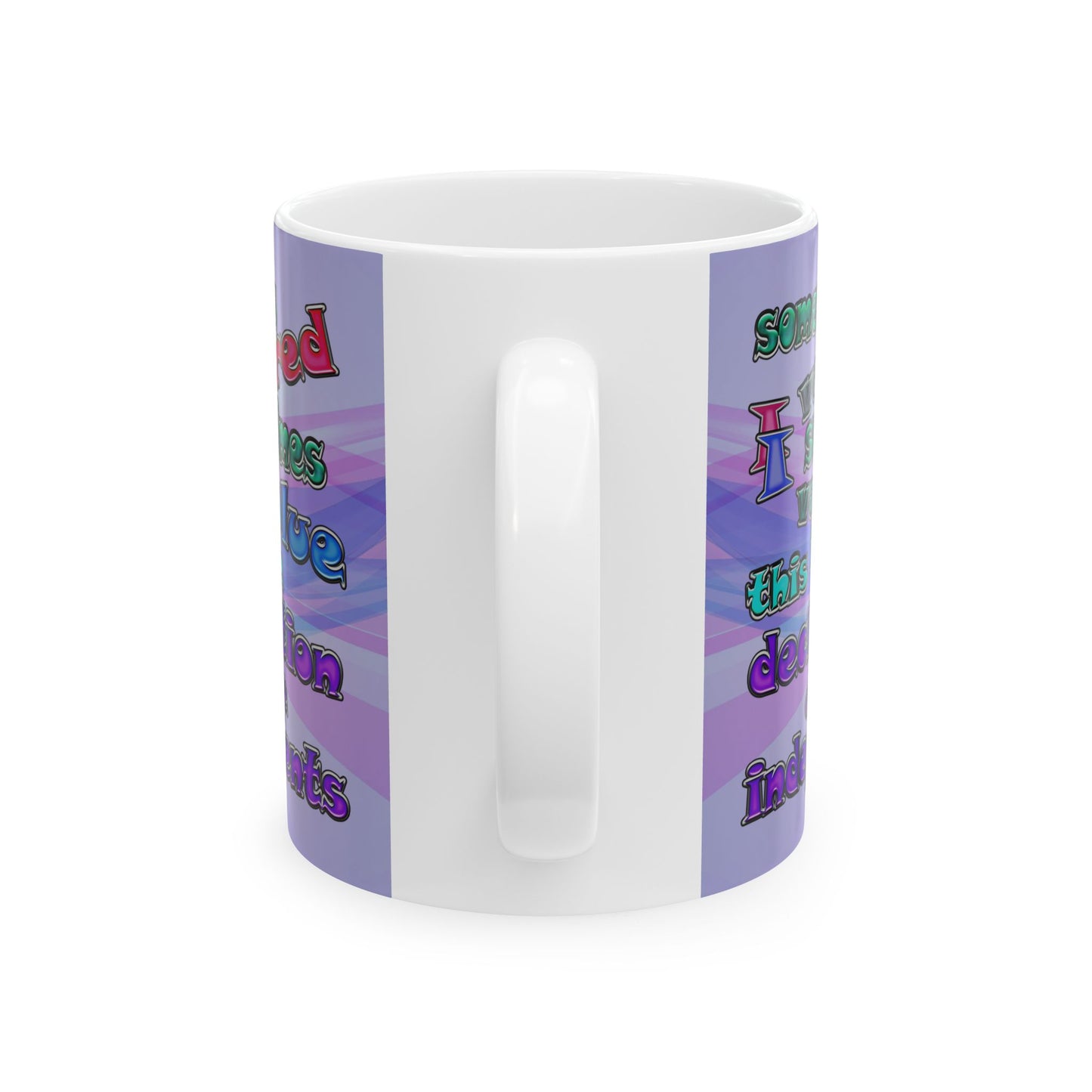 declaration of the independents - White Mug (light blue-pink wave)