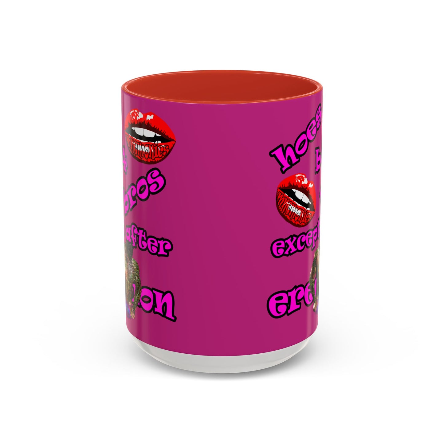 hoes b4 bros - Accent Mug (pink)