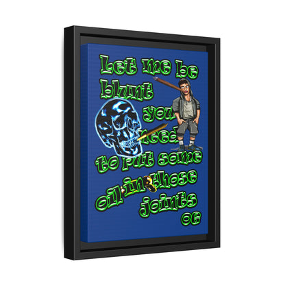 og - framed canvas art (dark blue)