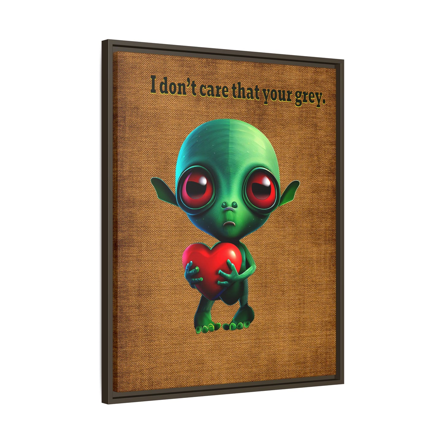 I don't care that your grey - framed canvas art (brown papyrus)