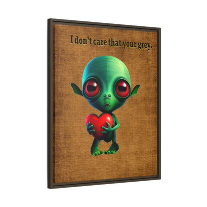 I don't care that your grey - framed canvas art (brown papyrus)