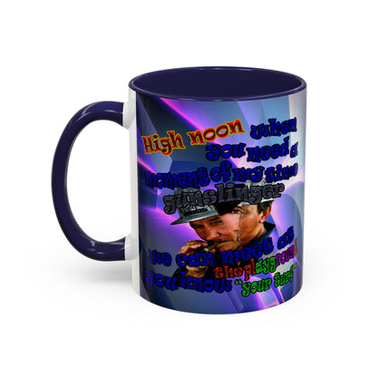 high noon - Accent Mug (grey-pink wave)