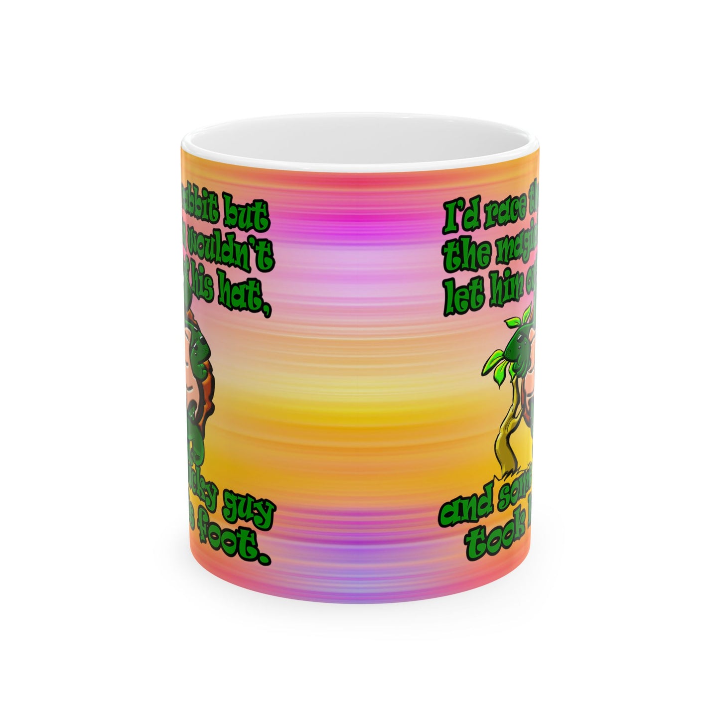 turtle race - White Mug (color blur)