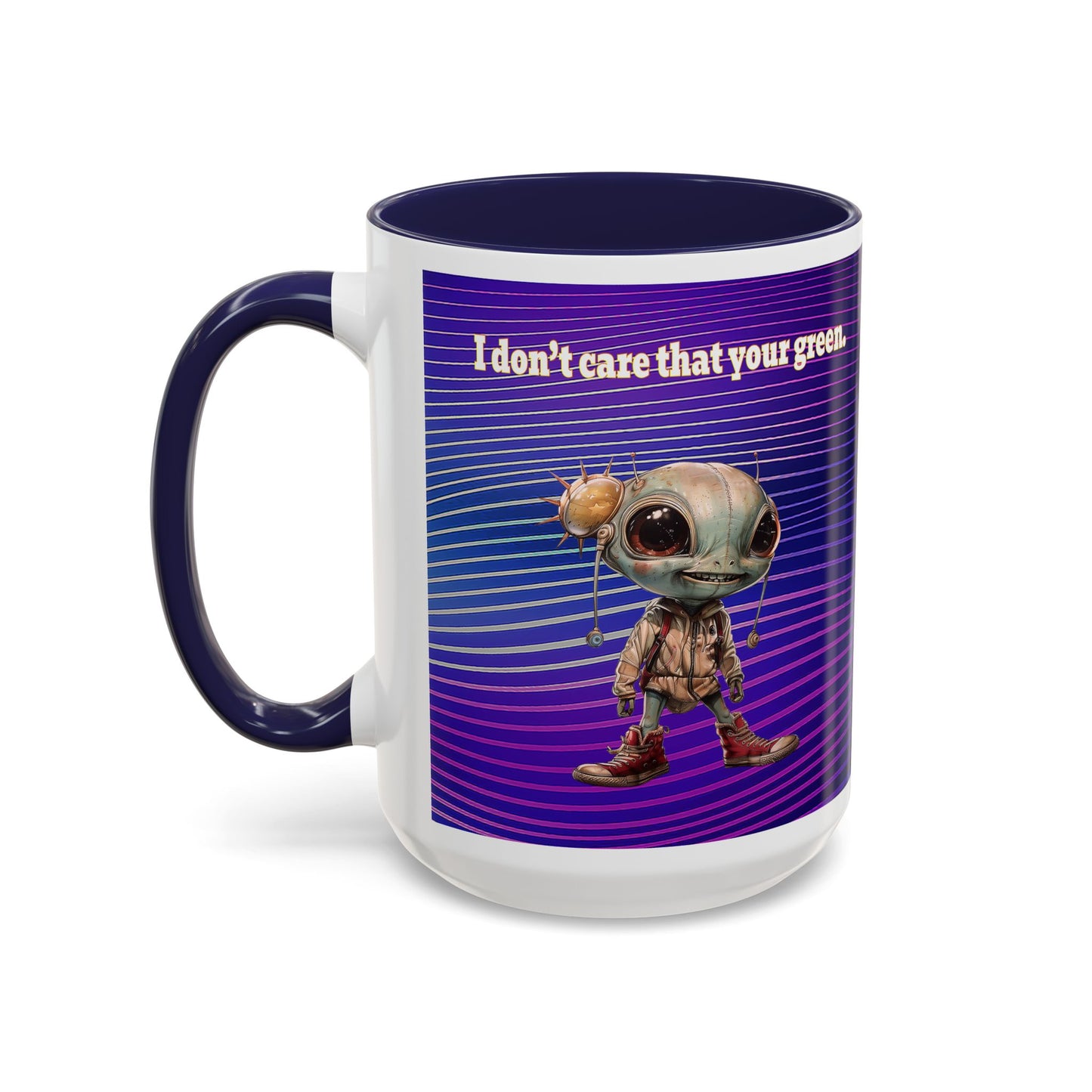 I don't care that your grey - Accent Mug (purple wave)