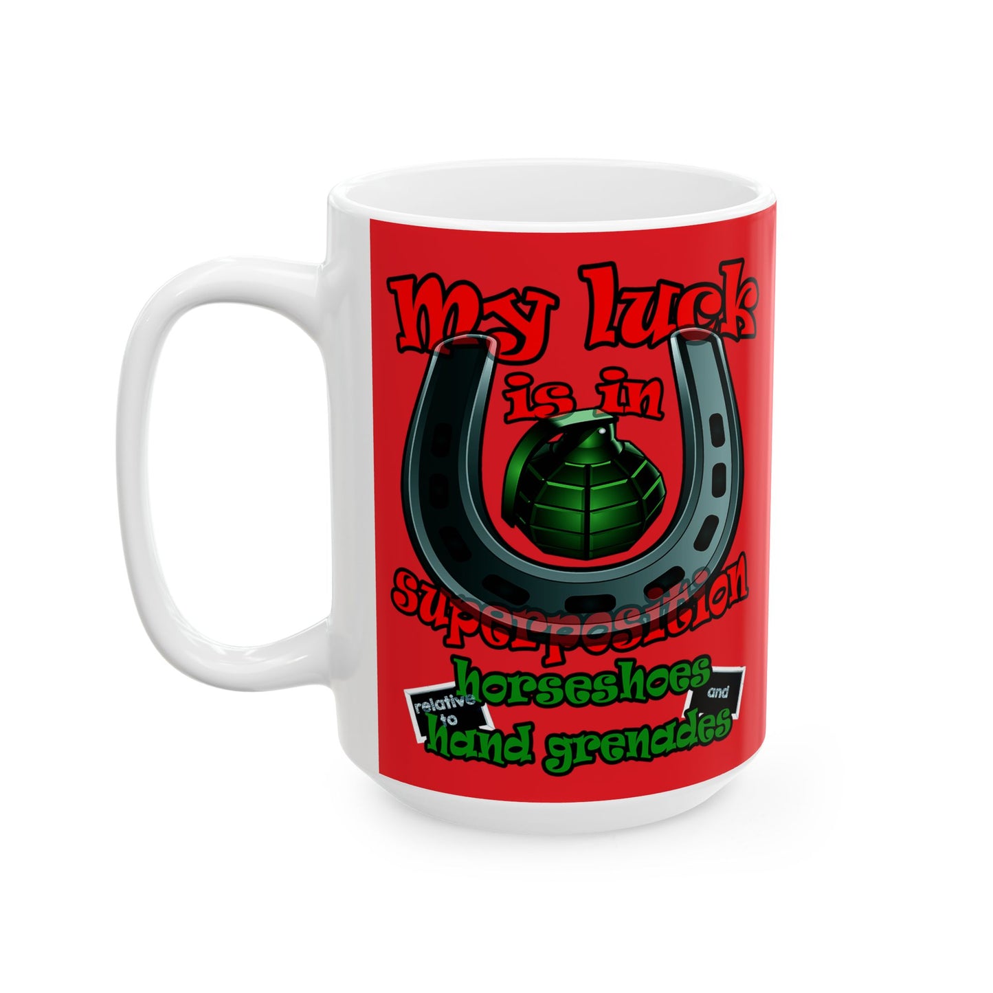 my luck - White Mug (red)