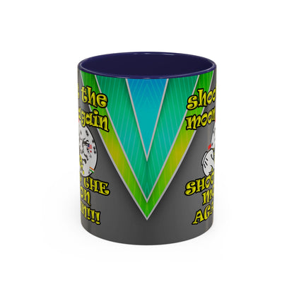 shoot the moon again - Accent Mug (rainbow split)