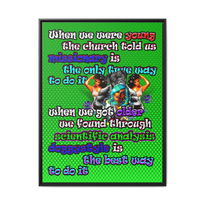 doggystyle - framed canvas art (logo green)