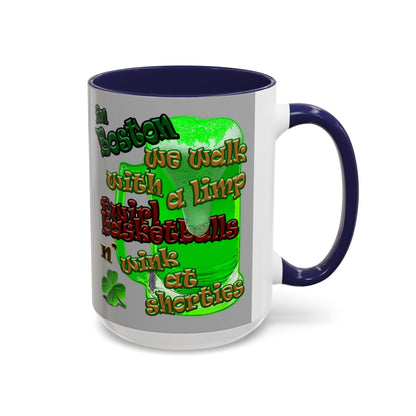 celtics logo - Accent Mug (light grey)