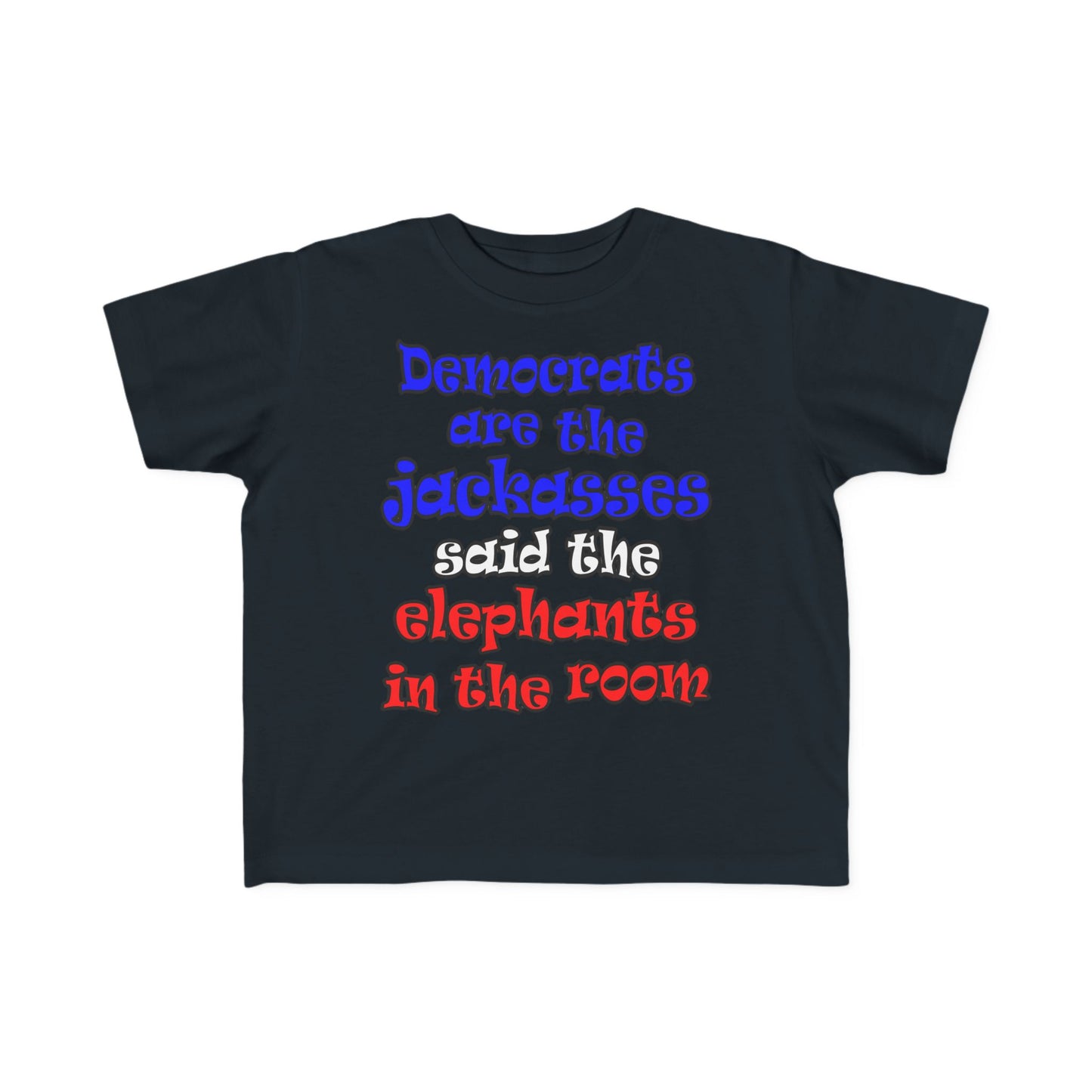 donkeys and elephants - Toddler's Fine Jersey Tee