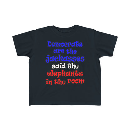 donkeys and elephants - Toddler's Fine Jersey Tee